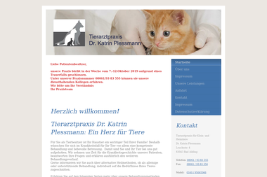 tierarztpraxis-plessmann.de - Tiermedizin Bad Aibling