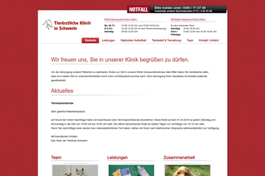 tierklinik-schwerin.de - Tiermedizin Schwerin
