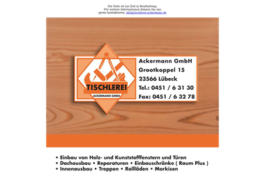 tischlerei-ackermann.de - Möbeltischler Lübeck