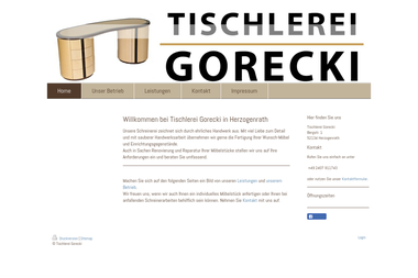 tischlerei-gorecki.com - Tischler Herzogenrath