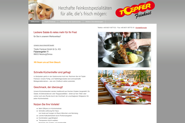 toepfer-feinkost.de - Catering Services Neuburg An Der Donau