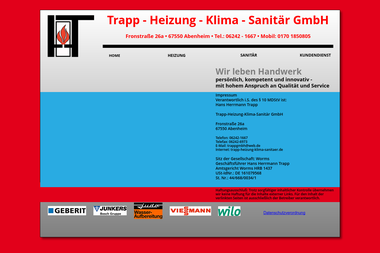 trapp-heizung-klima-sanitaer.de/impressum.html - Wasserinstallateur Worms