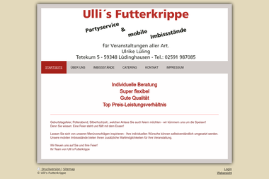 ullis-futterkrippe.de - Catering Services Lüdinghausen