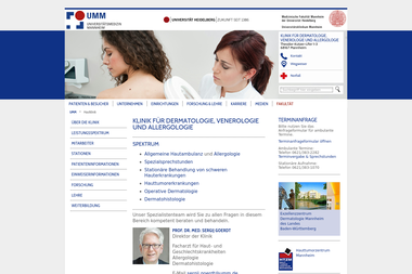 umm.de/hautklinik - Dermatologie Mannheim