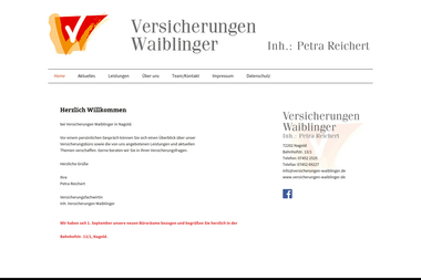 versicherungen-waiblinger.de - Versicherungsmakler Nagold