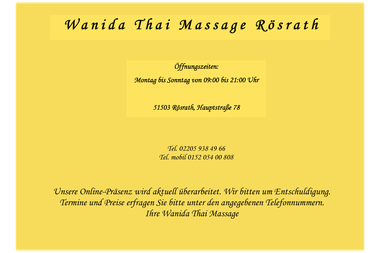 wanida-thai-massage.de - Masseur Rösrath