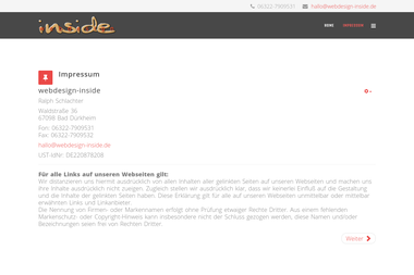 webdesign-inside.de/index.php/impressum - Web Designer Bad Dürkheim