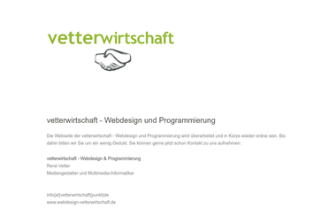 webdesign-vetterwirtschaft.de - Web Designer Leipzig