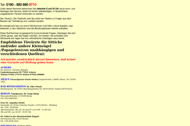 wellen-sittich.de/Gesundheit/Allgemeines/Fuss/Schnabel/Durchfall/body_tierarzte.html - Tiermedizin Öhringen