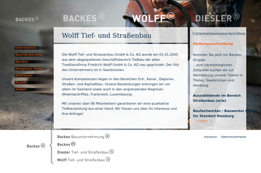 wolff-tiefbau.de - Straßenbauunternehmen Saarbrücken