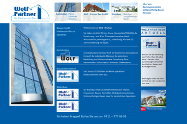 wolf-partner-bau.de - Architektur Filderstadt