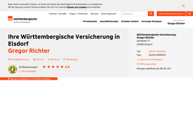 wuerttembergische.de/gregor.richter - Versicherungsmakler Elsdorf