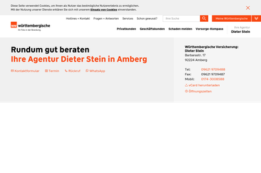 wuerttembergische.de/versicherungen/dieter.stein - Versicherungsmakler Amberg
