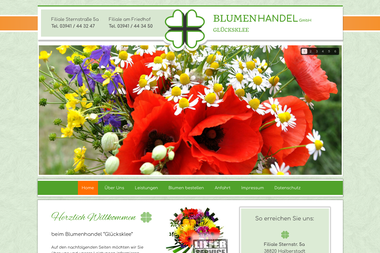 xn--blumenhandel-glcksklee-6lc.de - Blumengeschäft Halberstadt