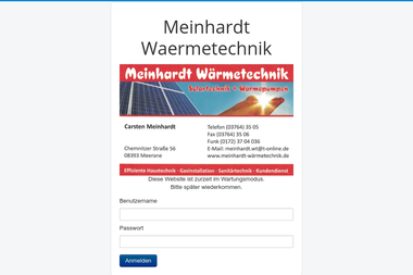 xn--meinhardt-wrmetechnik-g2b.de - Wasserinstallateur Meerane