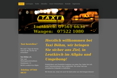 xn--taxi-bhm-s4a.de - Umzugsunternehmen Leutkirch Im Allgäu
