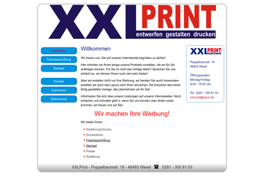 xxlprint-wesel.de - Druckerei Wesel