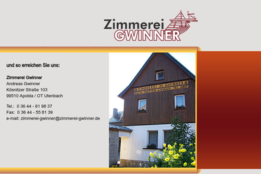 zimmerei-gwinner.de/kontakt.html - Zimmerei Apolda