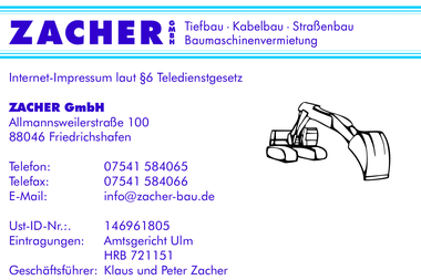 zacher-bau.de - Straßenbauunternehmen Friedrichshafen