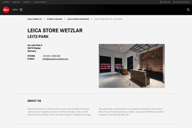 en.leica-camera.com/Stores-Dealers/Leica-Stores-Worldwide/Leica-Store-Wetzlar-Leitz-Park - Fotostudio Wetzlar