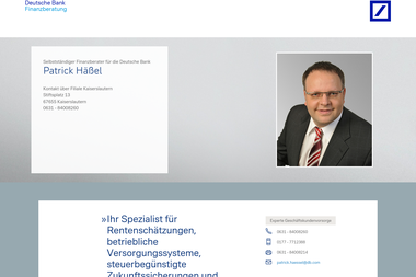 finanzberater.deutsche-bank.de/patrick.haessel - Finanzdienstleister Kaiserslautern