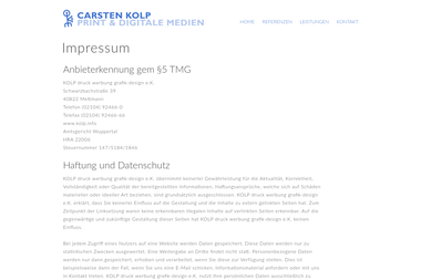 kolp.info/impressum.html - Grafikdesigner Mettmann