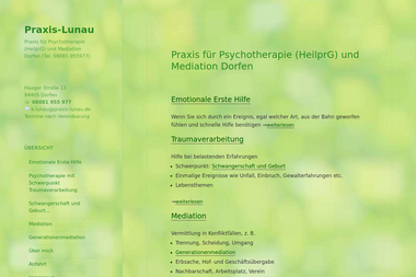 praxis-lunau.de - Psychotherapeut Dorfen