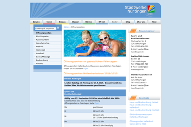 sw-nuertingen.de/baeder/oeffnungszeiten - Schwimmtrainer Nürtingen