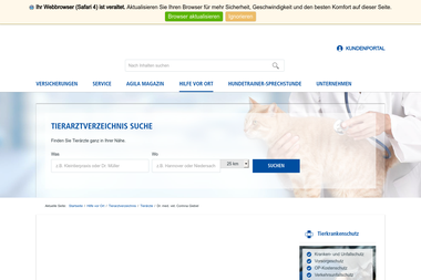 agila.de/hilfe-vor-ort/tierarztverzeichnis/ratingen/tierarzt/dr-med-vet-corinna-giebel - Tiermedizin Ratingen