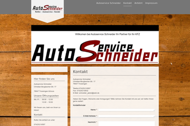 autoservice-schneider.com/kontakt - Autowerkstatt Trossingen