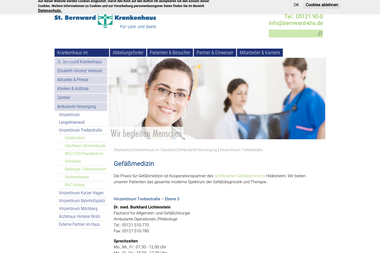 bernward-khs.de/content/fachaerztliches-zentrum-gefaesschirurgie - Dermatologie Hildesheim