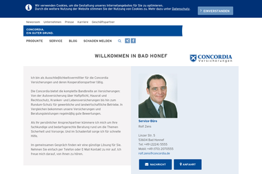 concordia.de/rolf-zens/start - Versicherungsmakler Bad Honnef