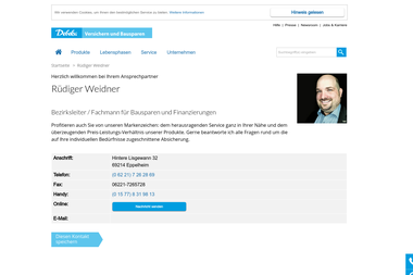 debeka.de/mia/ruediger_weidner/index.html - Versicherungsmakler Eppelheim