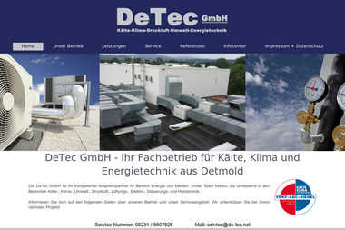 de-tec.net - Klimaanlagenbauer Detmold