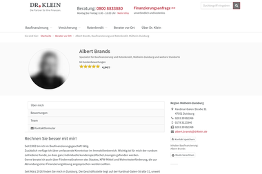 drklein.de/berater/albert-brands.html - Finanzdienstleister Duisburg
