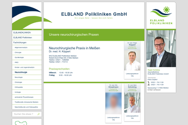 elblandkliniken.de/polikliniken/fachrichtungen/neurochirurgie - Dermatologie Radebeul