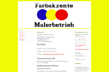 farbakzente-malerbetrieb.de/impressum - Malerbetrieb Neubrandenburg