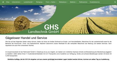 ghs-landtechnik.de - Landmaschinen Nauen