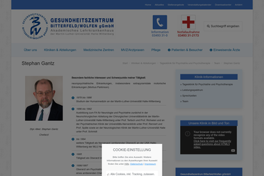 gzbiwo.de/kliniken-abteilungen/tagesklinik-fuer-psychiatrie-und-psychotherapie/team/stephan-gantz - Dermatologie Bitterfeld-Wolfen