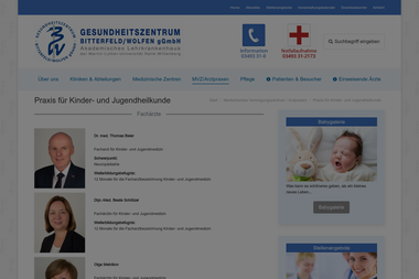 gzbiwo.de/medizinisches-versorgungszentrum-bitterfeld-wolfen/praxen-fuer-kinder-und-jugendheilkunde - Dermatologie Bitterfeld-Wolfen