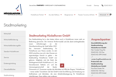 hueckelhoven.de/wirtschaft/stadtmarketing - Marketing Manager Hückelhoven