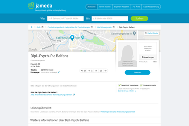 jameda.de/roth/psychotherapeuten-psychologen/dipl-psych-pia-balfanz/uebersicht/81031780_1 - Psychotherapeut Roth