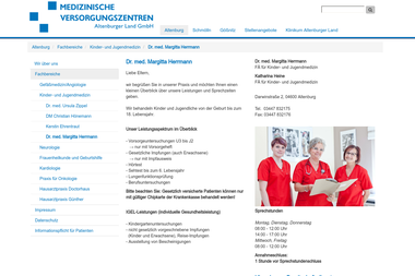 klinikum-altenburgerland.de/kkhabg/mvz/altenburg/fachbereiche/kinder-und-jugendmedizin/dr-med-margit - Dermatologie Altenburg