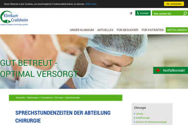 klinikum-crailsheim.de/de/abteilungen/fachgebiete/chirurgie/sprechstunden - Dermatologie Crailsheim