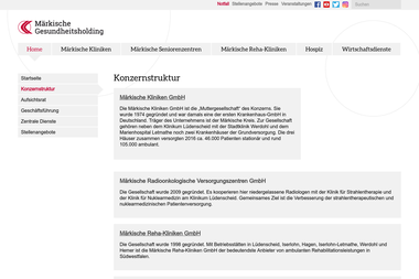maerkische-kliniken.de/holding/konzernstruktur.html - Catering Services Lüdenscheid