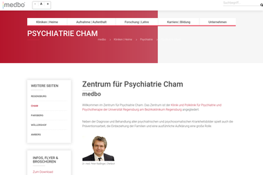medbo.de/kliniken-heime/psychiatrie/cham - Psychotherapeut Cham