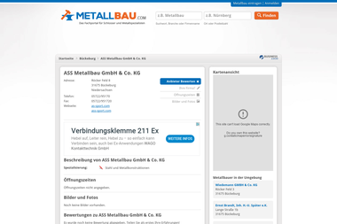 metallbau.com/b%C3%BCckeburg/ass-metallbau-gmbh-co-kg-327098.html - Schlosser Bückeburg