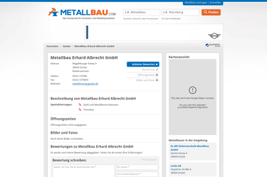 metallbau.com/goslar/metallbau-erhard-albrecht-gmbh-387037.html - Fenster Goslar