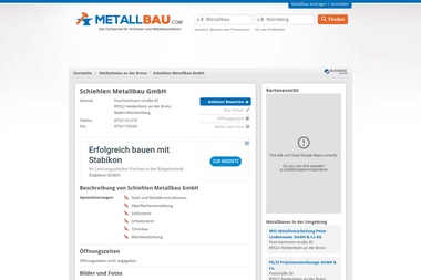 metallbau.com/heidenheim-an-der-brenz/schiehlen-metallbau-gmbh-841549.html - Stahlbau Heidenheim An Der Brenz
