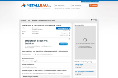 metallbau.com/k%C3%B6ln/metallbau-fassadentechnik-lochte-gmbh-535800.html - Schlosser Niederkassel